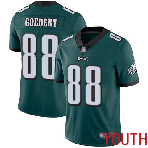 Youth Philadelphia Eagles 88 Dallas Goedert Midnight Green Team Color Vapor Untouchable NFL Jersey Limited